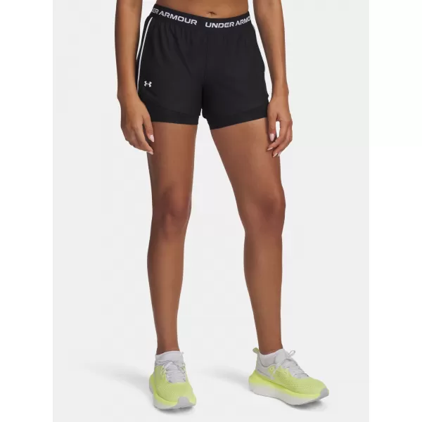  Dámske šortky UNDER ARMOUR TECH PLAY UP 2IN1 SHORTS 1389895-001 ČIERNA 