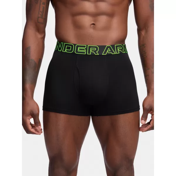  Pánske boxerky UNDER ARMOUR M PERF COTTON 3IN (3KS) 1383891-004 ČIERNA 