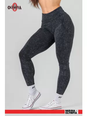 Oprané legíny s vysokým pásom GYM WARRIOR 776 BLACK Nebbia