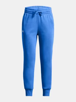 Dievčenské tepláky UNDER ARMOUR RIVAL FLEECE JOGGERS 1379525-464 MODRÁ
