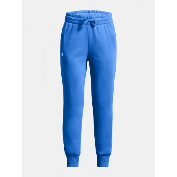  Dievčenské tepláky UNDER ARMOUR RIVAL FLEECE JOGGERS 1379525-464 MODRÁ 