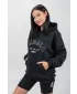 Oversize mikina s kapucňou GYM RAT 256 BLACK Nebbia