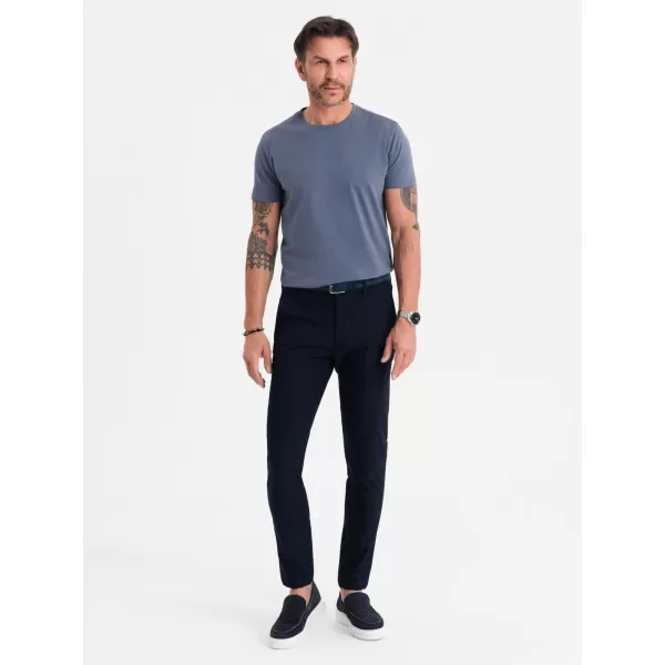  Pánske tričko OMBRE OM-TSBS-0236 MODRÝ DENIM 