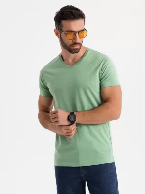 Tričko OMBRE OM-TSBS-0237 ZELENÝ