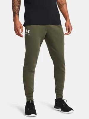 Pánske tepláky UNDER ARMOUR RIVAL TERRY JOGGER 1380843-390 ZELENÁ