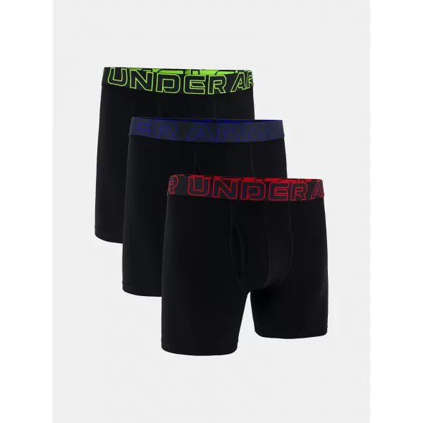  Pánske boxerky UNDER ARMOUR M PERF COTTON 6IN (3KS) 1383889-004 ČIERNA 