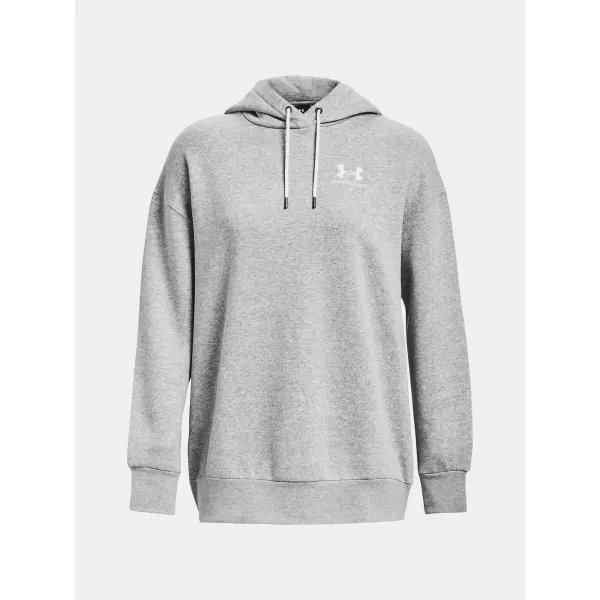  Dámska mikina UNDER ARMOUR ESSENTIAL FLC OS HOODIE 1379495-012 SIVÁ 