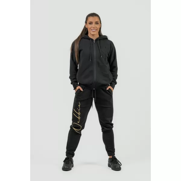  Dámska športová mikina s kapucňou INTENSE Signature 845 BLACK Nebbia 