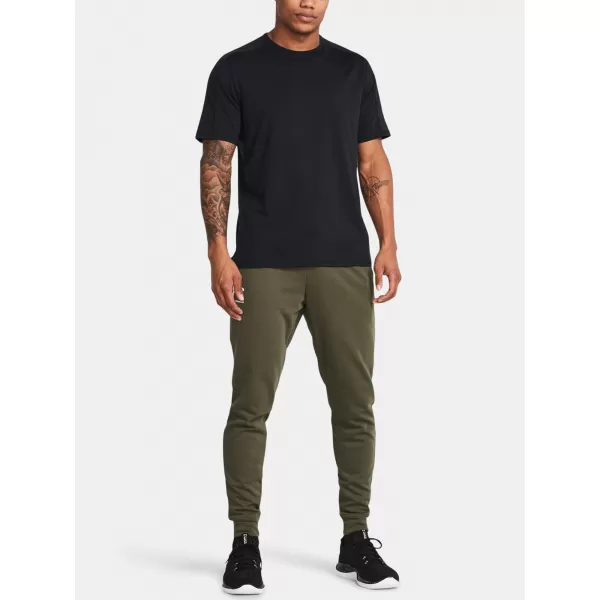  Pánske tepláky UNDER ARMOUR RIVAL TERRY JOGGER 1380843-390 ZELENÁ 