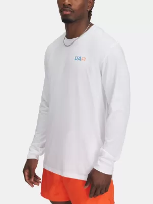 Pánske tričko UNDER ARMOUR M WORKWEAR LOGO LS 1390167-100 BIELA