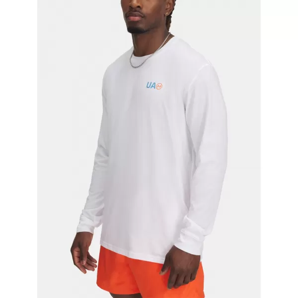  Pánske tričko UNDER ARMOUR M WORKWEAR LOGO LS 1390167-100 BIELA 