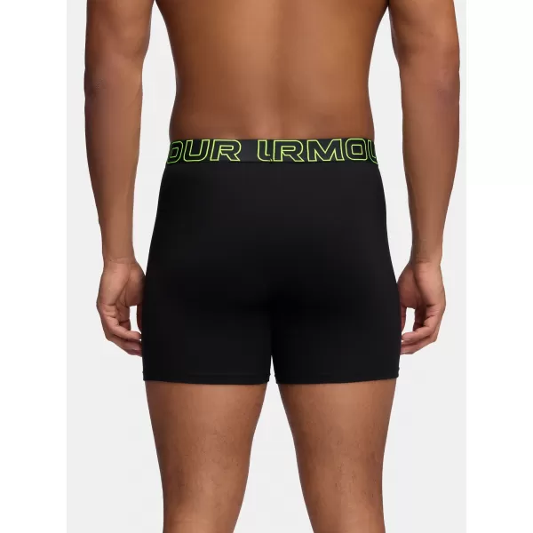  Pánske boxerky UNDER ARMOUR M PERF COTTON 6IN (3KS) 1383889-004 ČIERNA 