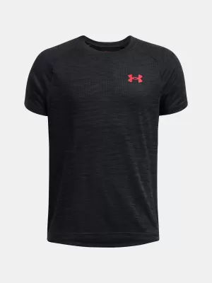 Chlapčenské tričko UNDER ARMOUR TECH TEXTURED SS 1382790-003 ČIERNA