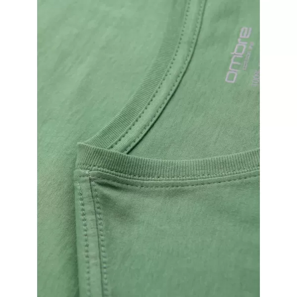  Tričko OMBRE OM-TSBS-0237 ZELENÝ 