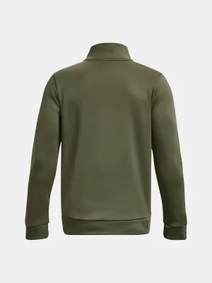 Chlapčenská mikina UNDER ARMOUR ARMOUR FLEECE 1/4 ZIP 1373559-390 ZELENÁ