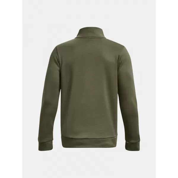  Chlapčenská mikina UNDER ARMOUR ARMOUR FLEECE 1/4 ZIP 1373559-390 ZELENÁ 