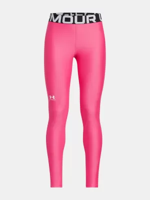 Dievčenské legíny UNDER ARMOUR HG LEGGING 1390069-672 RUŽOVÁ