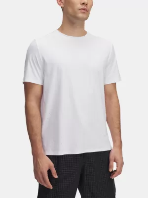 Pánske tričko UNDER ARMOUR LAUNCH ELITE SHORTSLEEVE 1389802-100 BIELA