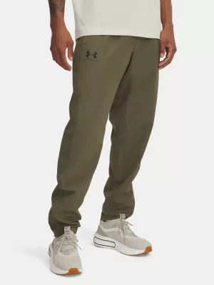 Pánske športové nohavice UNDER ARMOUR RIVAL WVN WINDBREAKER PN 1390150-390 ZELENÁ