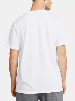 Pánske tričko UNDER ARMOUR HW ARMOUR LABEL SS 1382831-100 BIELA