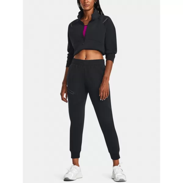  Dámske tepláky UNDER ARMOUR UNSTOPPABLE FLC JOGGER 1379846-001 ČIERNA 