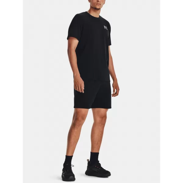  Pánske šortky UNDER ARMOUR ESSENTIAL FLEECE SHORTS 1380377-001 ČIERNA 