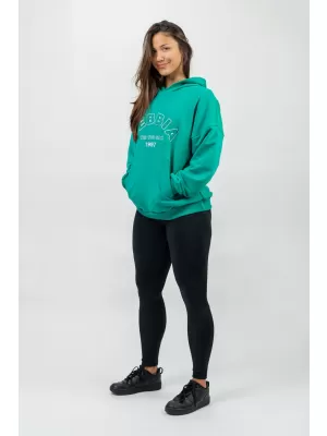 Oversize mikina s kapucňou GYM RAT 256 GREEN Nebbia