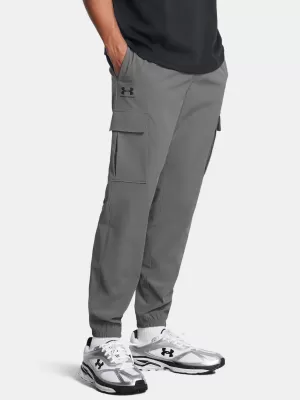 Pánske športové nohavice UNDER ARMOUR VIBE WOVEN CARGO PANTS 1386558-025 SIVÁ