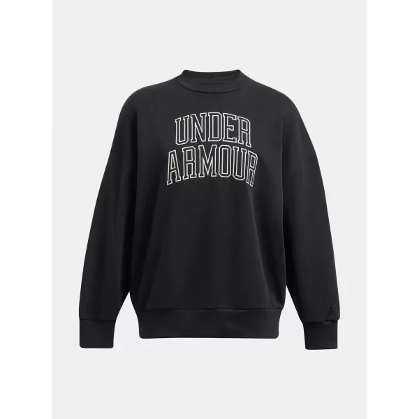  Dámska mikina UNDER ARMOUR ICON HWT TERRY OS CREW 1386493-001 ČIERNA 