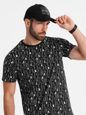 Pánske tričko OMBRE OM-TSFP-0225 ČIERNA