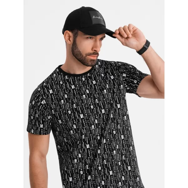  Pánske tričko OMBRE OM-TSFP-0225 ČIERNA 