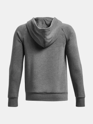 Chlapčenská mikina UNDER ARMOUR RIVAL FLEECE FZ HOODIE 1379794-025 SIVÁ