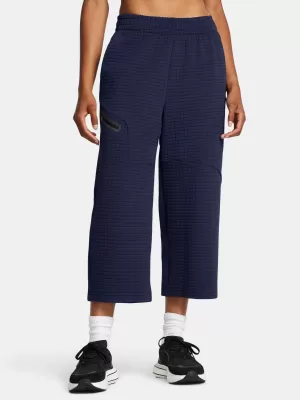 Dámske športové nohavice UNDER ARMOUR UNSTOPPABLE FLC GRID CROP 1386492-410 MODRÁ