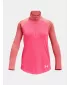 Dievčenské tričko UNDER ARMOUR TECH GRAPHIC 1/2 ZIP 1377586-683 RUŽOVÁ