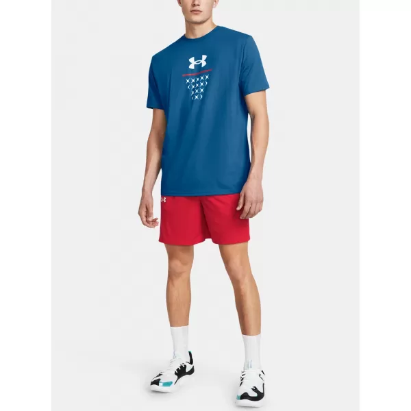  Pánske šortky UNDER ARMOUR BASELINE SHORT 1383389-600 ČERVENÁ 