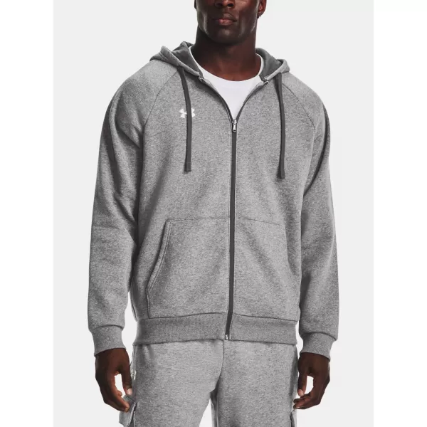  Pánska mikina UNDER ARMOUR RIVAL FLEECE FZ HOODIE 1379767-025 SIVÁ 