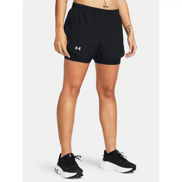  Dámske šortky UNDER ARMOUR FLY BY 2-IN-1 SHORTS 1382440-001 ČIERNA 