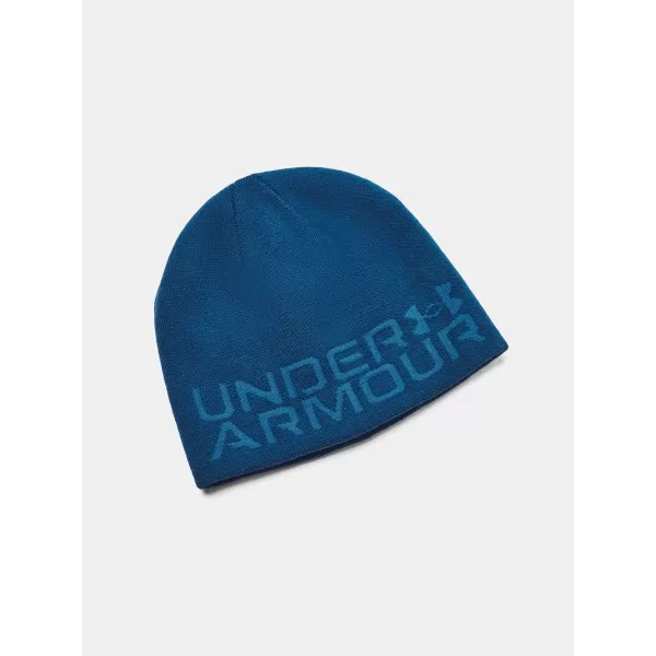  Chlapčenská čiapka UNDER ARMOUR REVERSIBLE HALFTIME BEANIE 1379999-426 MODRÁ 