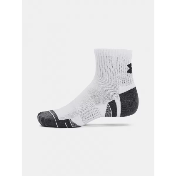  Ponožky UNDER ARMOUR PERFORMANCE COTTON 3P QTR 1379528-100 BIELA 