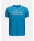 Chlapčenské tričko UNDER ARMOUR TECH SPLIT WORDMARK SS 1383010-452 MODRÁ
