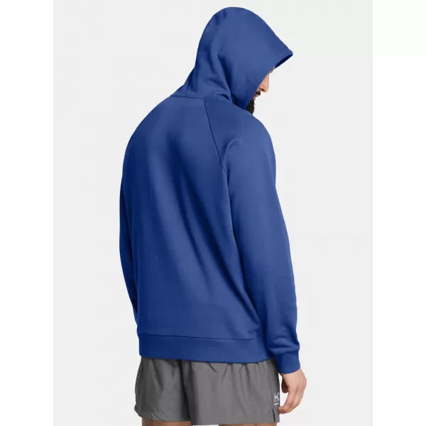  Pánska mikina UNDER ARMOUR RIVAL FLEECE HOODIE 1379757-432 MODRÁ 