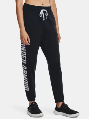 Dámske tepláky UNDER ARMOUR RIVAL TERRY GRAPHIC JOGR 1379437-001 ČIERNA