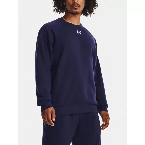  Pánska mikina UNDER ARMOUR RIVAL FLEECE CREW 1379755-410 MODRÁ 