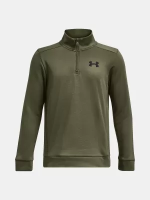 Chlapčenská mikina UNDER ARMOUR ARMOUR FLEECE 1/4 ZIP 1373559-390 ZELENÁ