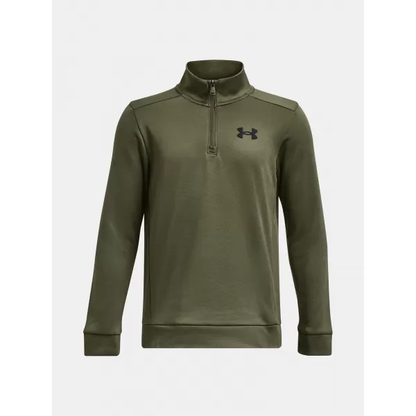  Chlapčenská mikina UNDER ARMOUR ARMOUR FLEECE 1/4 ZIP 1373559-390 ZELENÁ 