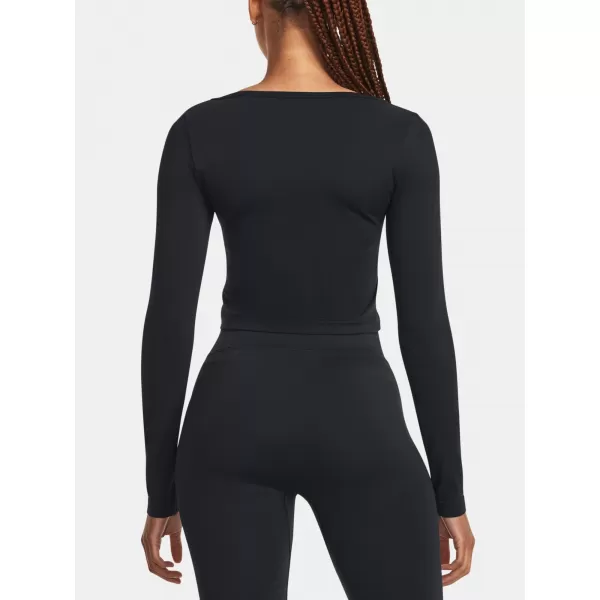  Dámske tričko UNDER ARMOUR TRAIN SEAMLESS LS 1379150-001 ČIERNA 