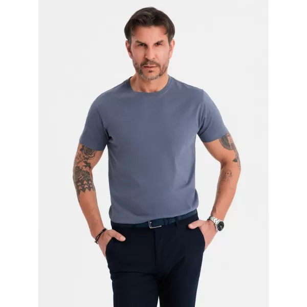  Pánske tričko OMBRE OM-TSBS-0236 MODRÝ DENIM 