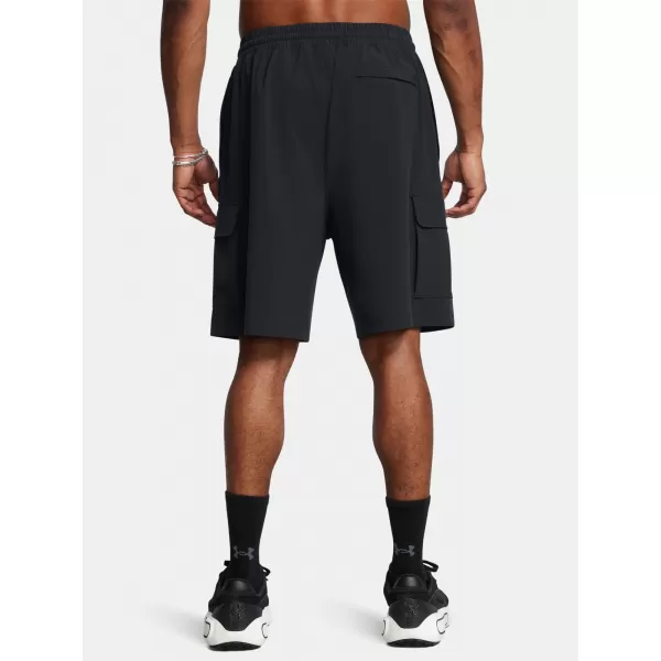  Pánske šortky UNDER ARMOUR VIBE WOVEN CARGO SHORT 1386560-001 ČIERNA 
