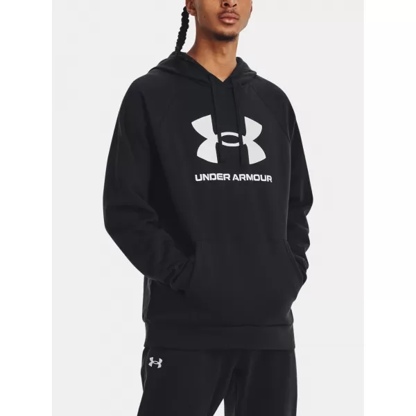  Pánska mikina UNDER ARMOUR RIVAL FLEECE LOGO HD 1379758-001 ČIERNA 