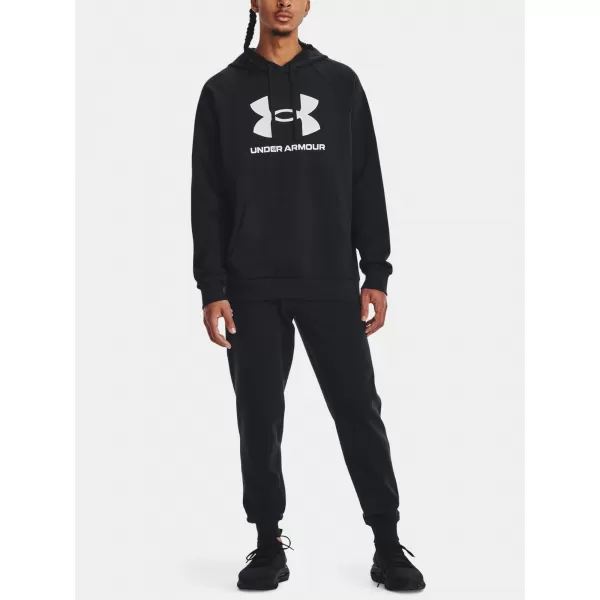  Pánska mikina UNDER ARMOUR RIVAL FLEECE LOGO HD 1379758-001 ČIERNA 